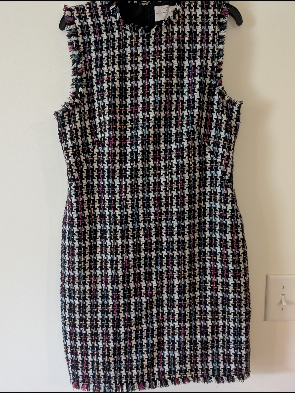 Charles Henry Black Sweater with Multicolor Accents